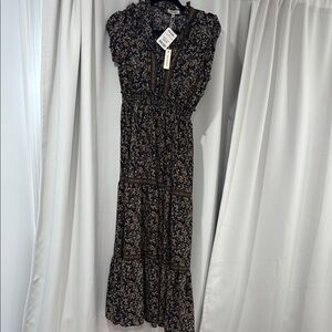 Floral Black Maxi Dress